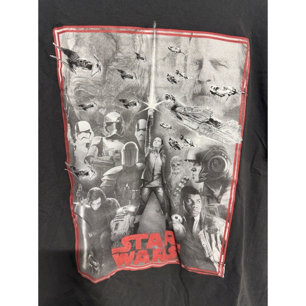 Vintage Star Wars The Last Jedi Box Logo Movie Promo Graphic‎ Sz L Fast Shipping - Picture 2 of 4